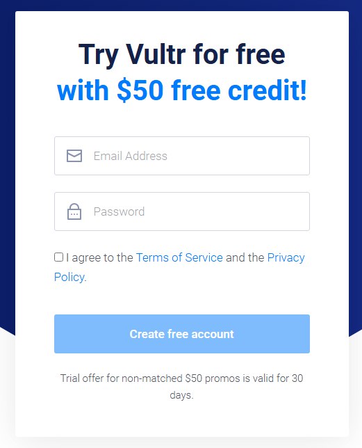 vultr 拉新活动，新用户注册送 $50